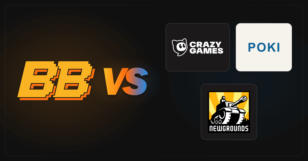 Bounty Board Arcade compared with CrazyGames, Poki, and Newgrounds