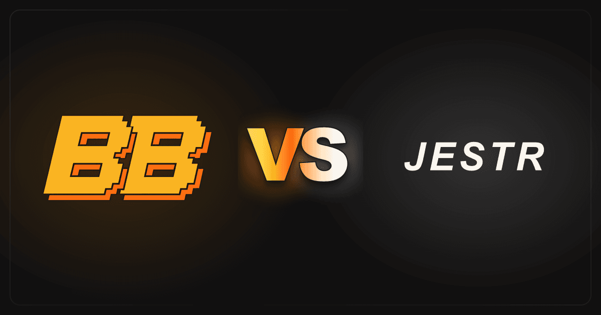 Bounty Board logo and the Jestr name separated by VS