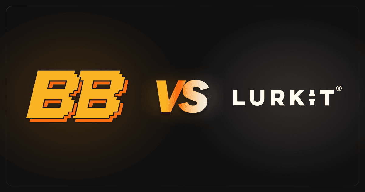 Bounty Board and Lurkit logos separated by VS