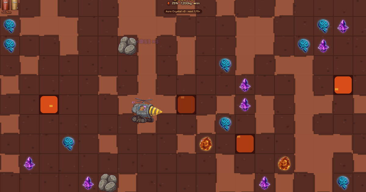 Meme Miner gameplay showing its underground digging and resource loop